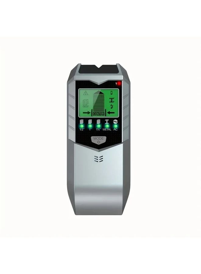 Silver Stud Finder Wall Scanner 5 In 1 Detector With LCD Display For Wood Metal AC Wire Center Edge - Image 1