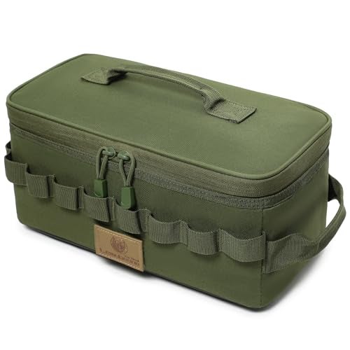 Lemubeane Tactical Camping Storage Bag 9L Tactical Utility Tote Bag Camping Cookware Organizer Trunk Organizer Army Green - Image 1