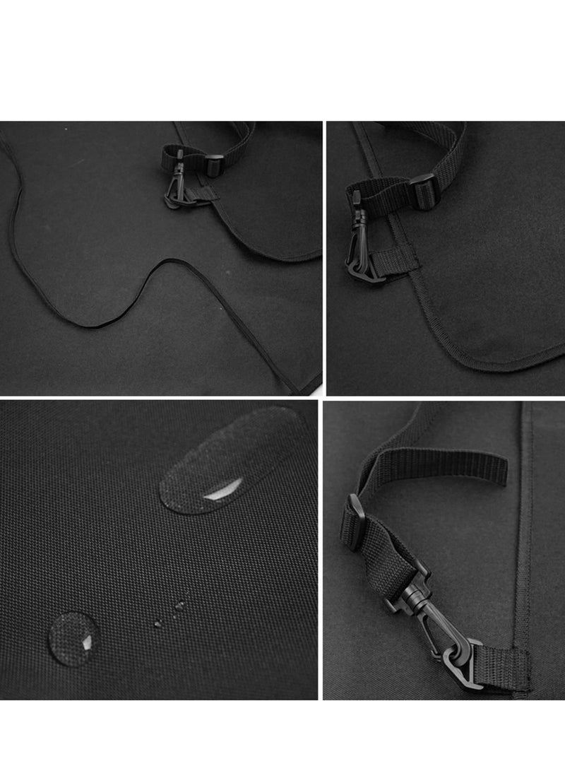 SYOSI Car Seat Cover for Dogs Front,Waterproof ScratchProof, Nonslip, Universal Front Seat Protector 2Pcs,Black - Image 2