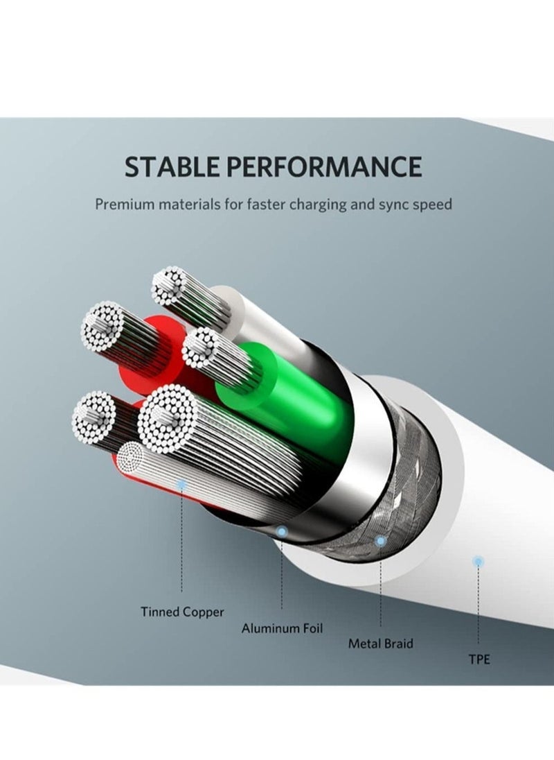 Raxoom USB C Cable 5A Fast Charging Cable USB Type C Charger (2 Pack) Compatible for Huawei P20 Lite Mate 20 Pro P20 Samsung S10 Plus S9 S8 Note 9 LG G5 G6 Xiaomi Mi A2 Mi 9 etc - 1 Meter - Image 4