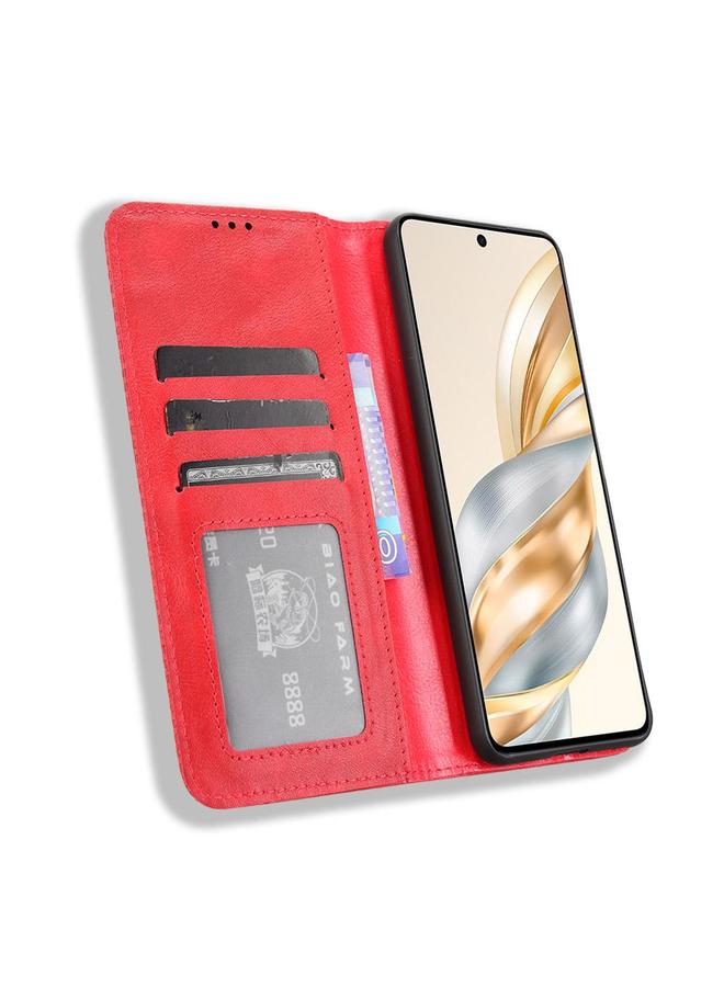 S-TOP Case For Honor X60 5G / X9C Smart Magnetic Buckle Retro Texture Leather Phone Case - Image 4