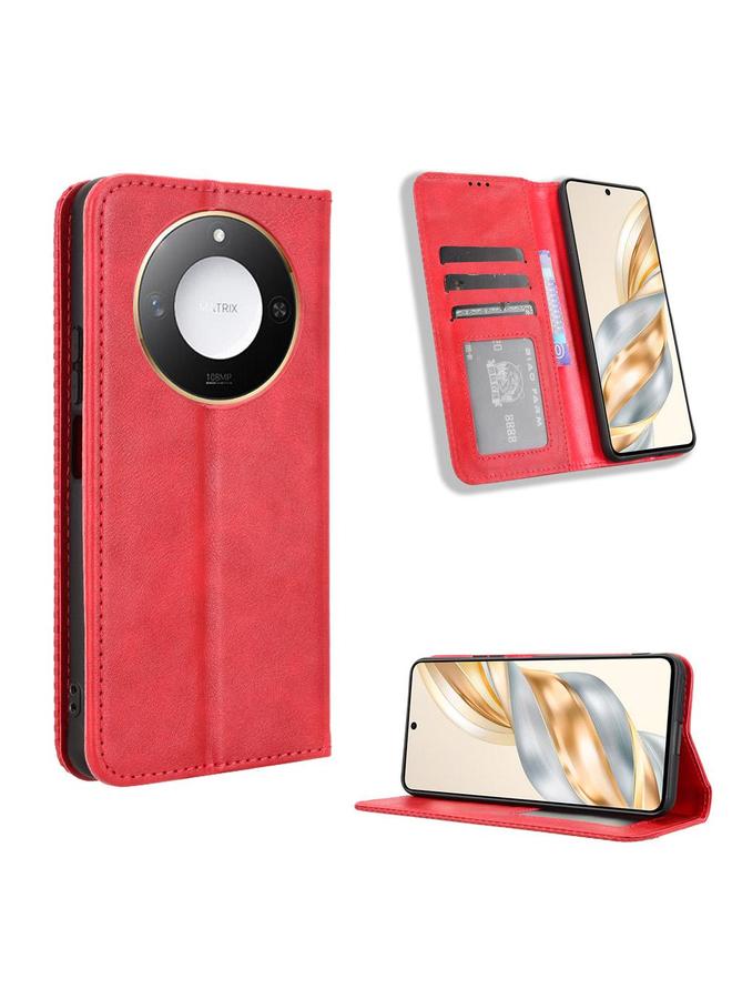S-TOP Case For Honor X60 5G / X9C Smart Magnetic Buckle Retro Texture Leather Phone Case - Image 1