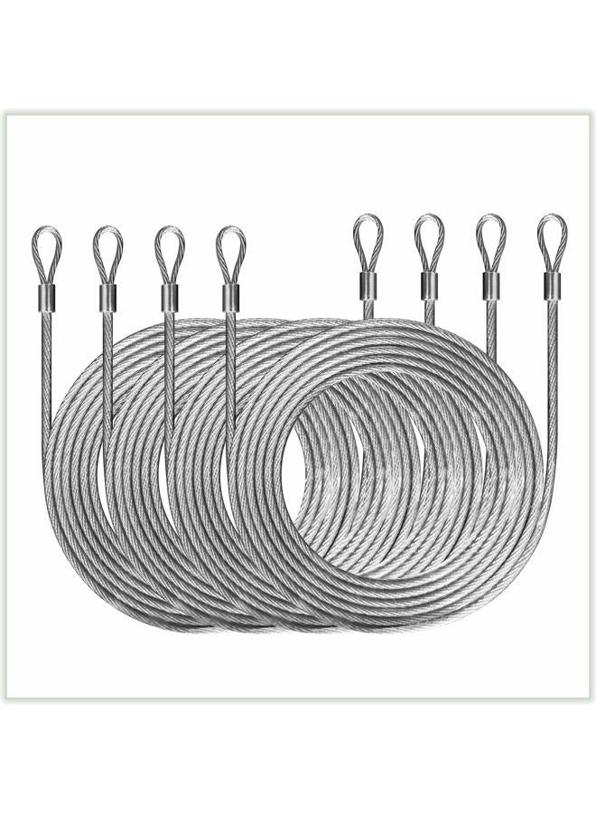 ColourTree 15m (3.7m x 4pc) PVC Coated Stainless Steel Metal Wire Cable Ropes Hardware Kits For Square and Rectangle Sun Shade Sail Canopy - Commercial Standard Heavy Duty - Image 1
