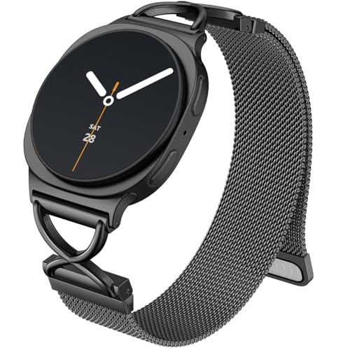 Dirrelo Stainless Steel Mesh Bands Compatible for Galaxy Watch 8 Classic Band 46mm/Galaxy Watch 8 40mm 44mm Bands, Metal Business Replacement Strap Compatible for Samsung Watch 8/8 Classic Women Men,Black - Image 1