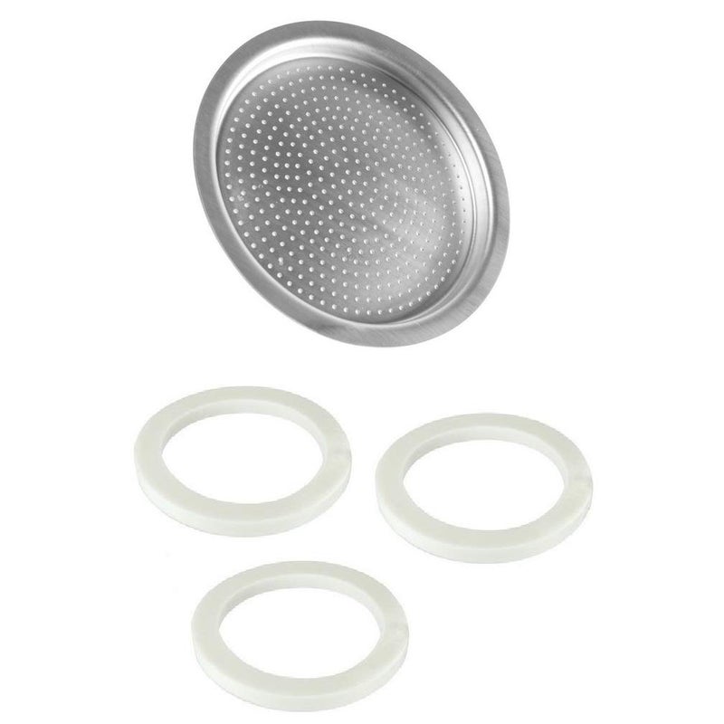 Univen فلتر وإحكام إسبريسو Univen 225 57mm متوافق مع صانعات الإسبريسو الألمنيوم Bialetti 3 أكواب - Image 1
