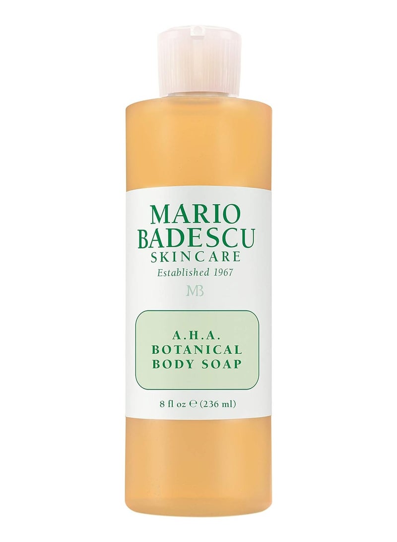 Mario Badescu AHA Botanical Body Wash Moisturizing, Clarifying and Gentle Exfoliating Body Wash for Brighter, Softer and Smoother Skin, Body Soap Infused with Glycolic Acid & Fruit Enzymes, 8 Fl Oz - Image 1