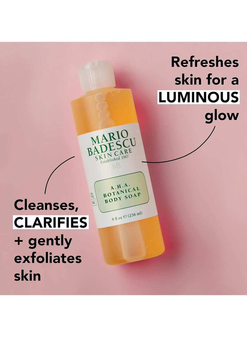Mario Badescu AHA Botanical Body Wash Moisturizing, Clarifying and Gentle Exfoliating Body Wash for Brighter, Softer and Smoother Skin, Body Soap Infused with Glycolic Acid & Fruit Enzymes, 8 Fl Oz - Image 3