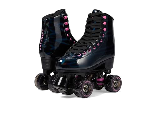 Impala Rollerskates Girls Impala Quad Skate Big KidAdult Black Holographic 5 US Mens 3 Womens 5 M - Image 1