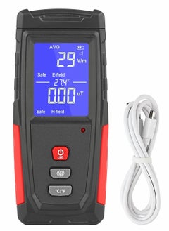 Excefore EMF Meter, Portable Digital Radiation Detector, Handheld EMF Detector for Home/Outdoor, Electric/Magnetic Field/Ghost Detector - LED Light & Sound Alarm Black (1-1999V/m, 0.01-99.99μT)  - Image 1