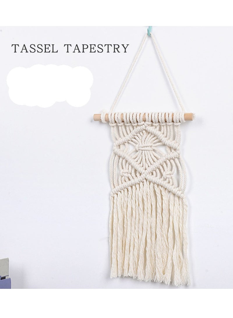 عام نسيج منسوج يدويًا على الطراز الشمالي معلق على الحائط شرابة معلقة لتزيين جدران غرفة الأطفال خلفية معلقة - Image 2