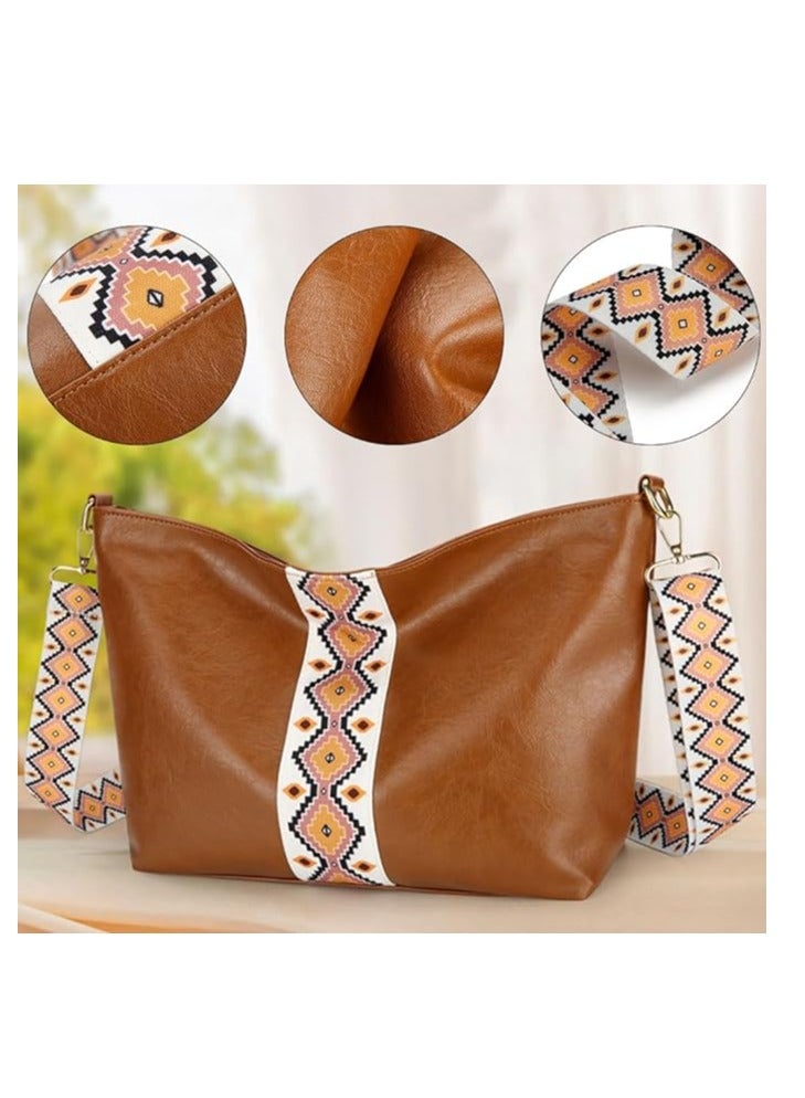 iCozzier iCozzier Hobo Crossbody Bags for Women Vegan Leather Handbags Purses for Women Tote Purse Shoulder Bag with Wide Strap  - Image 5