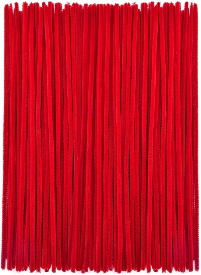 Hapeper 200 Pieces Christmas Pipe Cleaners Chenille Stems for Arts Crafts Projects Supplies (Red) - Image 1