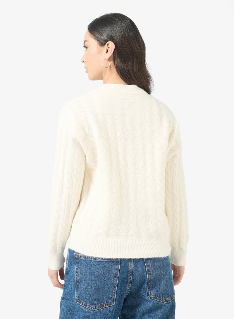 جينجر كارديجان محبوك بأسلوب الكابل السميك - Image 2