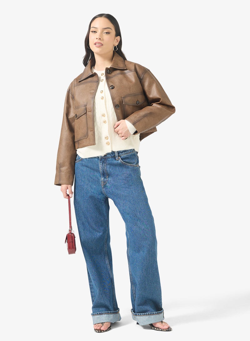 جينجر كارديجان محبوك بأسلوب الكابل السميك - Image 4