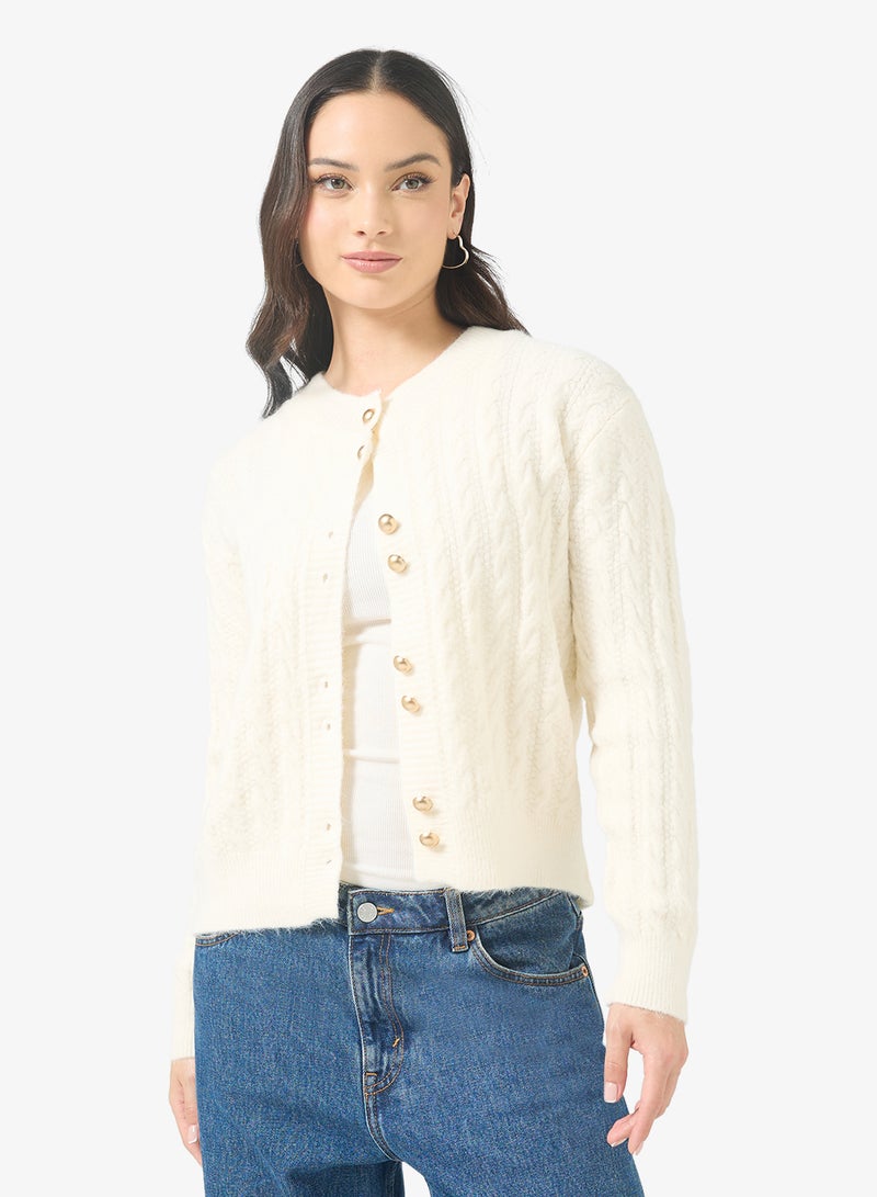 جينجر كارديجان محبوك بأسلوب الكابل السميك - Image 1