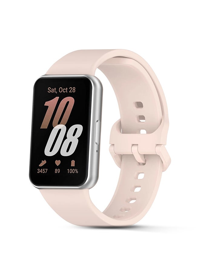 O Ozone Silicone Band For Samsung Galaxy Fit 3, Soft Adjustable Sport Breathable Replacement Watch Strap Loop for Men Women- pink sand/chrry - Image 1