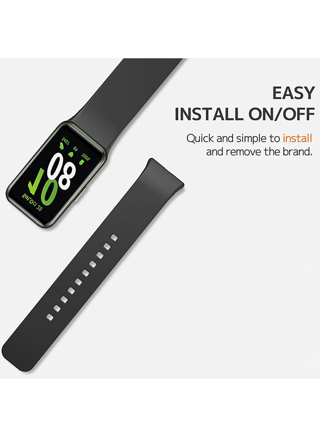 O Ozone Silicone Band For Samsung Galaxy Fit 3, Soft Adjustable Sport Breathable Replacement Watch Strap Loop for Men Women- pink sand/chrry - Image 5