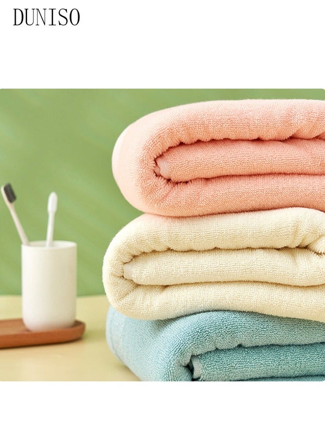 DUNISO منشفة حمام وردية فاخرة مصنوعة من القطن بنسبة 100%، مقاس 70*140 سم، عبوة من قطعة واحدة، فائقة النعومة وسريعة الجفاف وعالية الامتصاص للحمام والسبا - Image 5