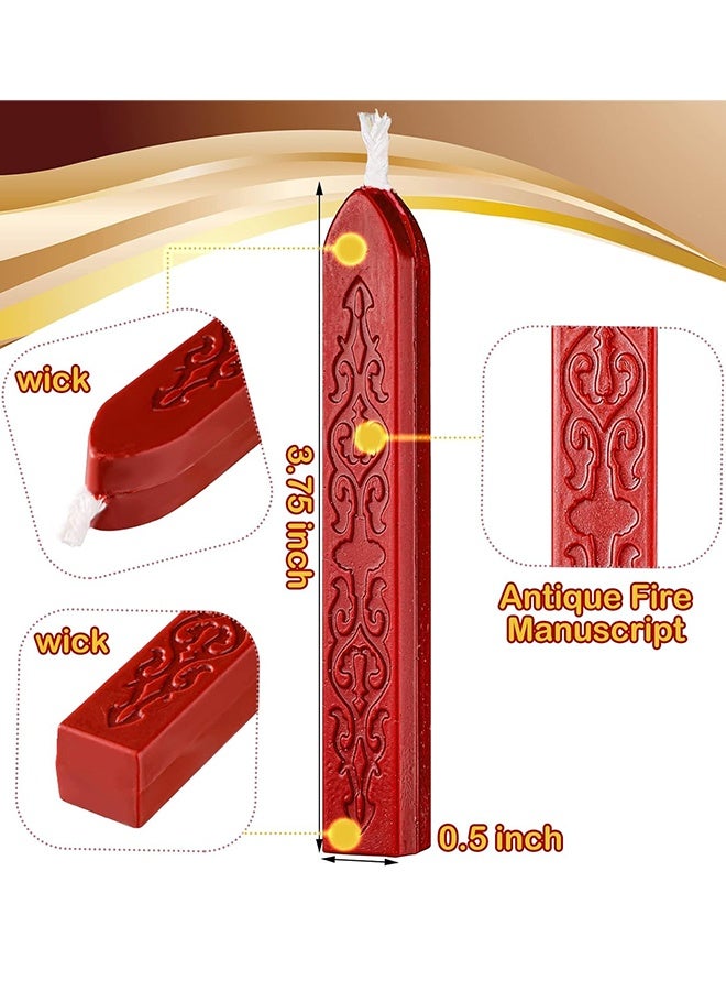 Organizer 12 Pieces Sealing Wax Sticks with Wicks for Letter Seal Wax Stamp, Wedding Invitations, Packaging Decoration, Christmas Gift Ideas (Color) - Image 2