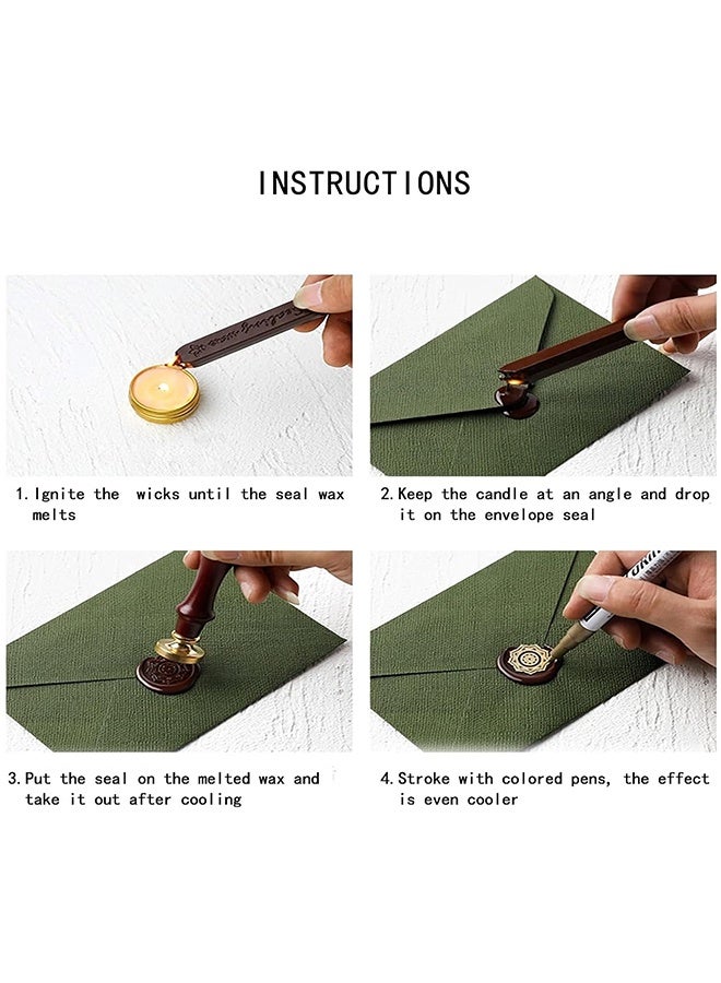 Organizer 12 Pieces Sealing Wax Sticks with Wicks for Letter Seal Wax Stamp, Wedding Invitations, Packaging Decoration, Christmas Gift Ideas (Color) - Image 5