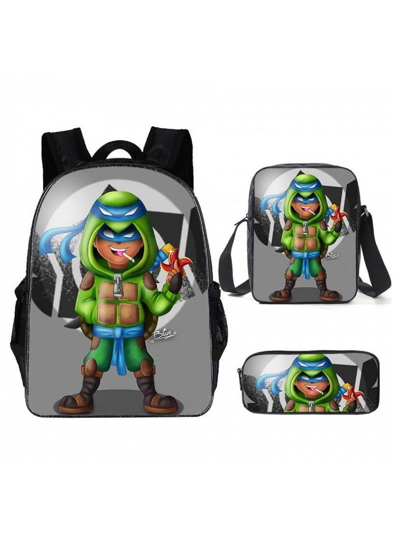 Brawl Stars Student Cartoon Anime Backpack Three-Piece Set 29*16*42cm