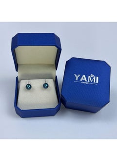 Yami Akoya Black Pearl Earrings, Round Saltwater Cultured Pearls With 925 Sterling Silver Stud Earrings, Hypoallergenic Jewelry Gifts For Women And Men 6.0Mm  - Image 3