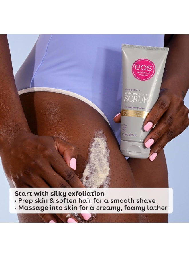 eos Cashmere Skin Collection Pre-Shave Scrub- Vanilla Cashmere Scented, Body Scrub, 7 fl oz - Image 3