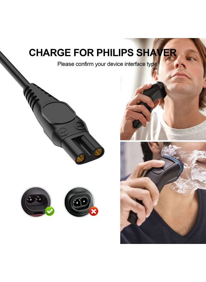 IBERLS - Philips Hq8505 Power Cord Norelco Charger For Phillips Shaver 3000 7000 2000 5000 9000 Series Mg7750 Mg7790 Replacement 15V Trimmer Electric Razor Charging Cable (5Ft Fcc) - Image 1