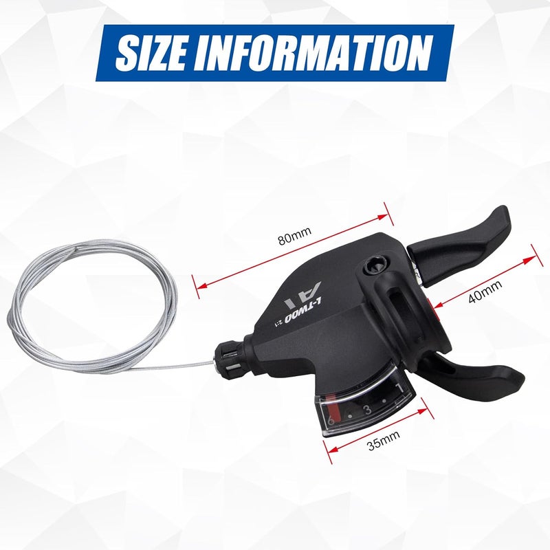 WEEROCK Bicycle Gear Shifter, 6 Speed, Right Thumb Shifter for Mountain Bike - Image 2