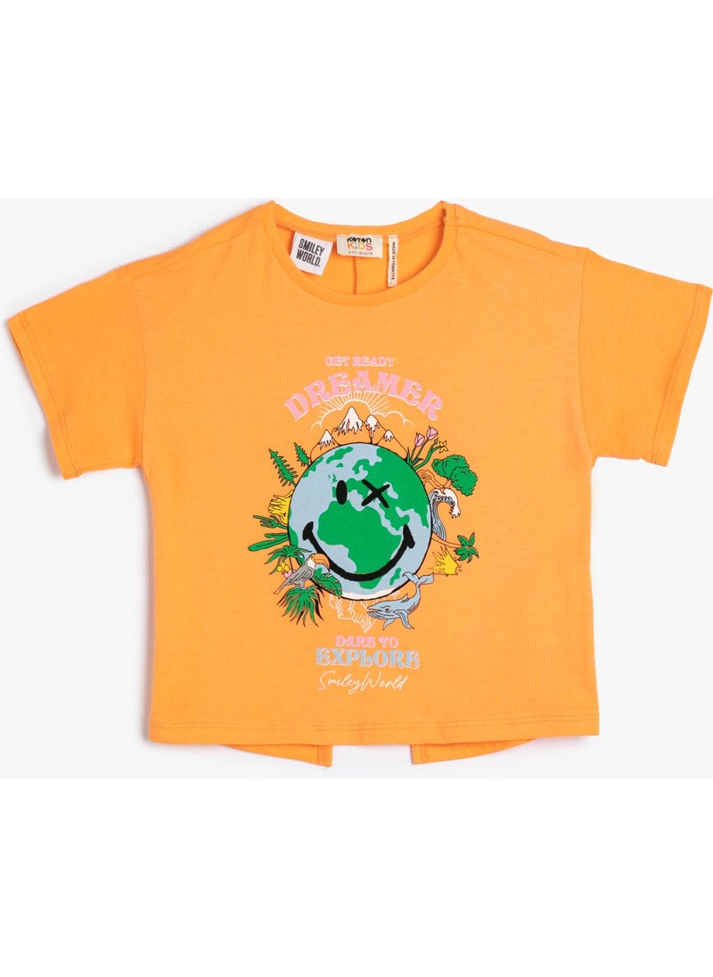 KOTON SmileyWorld® Licensed T-Shirt Window Detailed Cotton  - Image 1