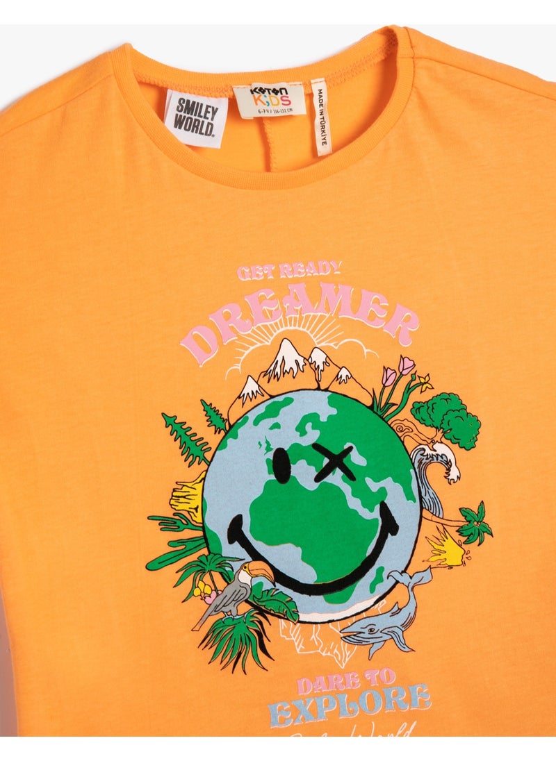 KOTON SmileyWorld® Licensed T-Shirt Window Detailed Cotton  - Image 2