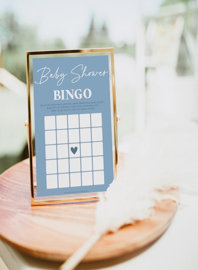 Your Main Event Prints Blue Boy Baby Shower Games and Activities, Minimalistic Design, Bingo, What's in Your Phone, Guest Quest, Who Knows Mommy Best, 25 Pack - Image 3