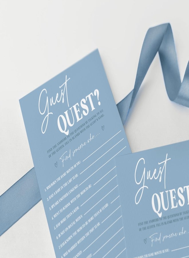 Your Main Event Prints Blue Boy Baby Shower Games and Activities, Minimalistic Design, Bingo, What's in Your Phone, Guest Quest, Who Knows Mommy Best, 25 Pack - Image 4