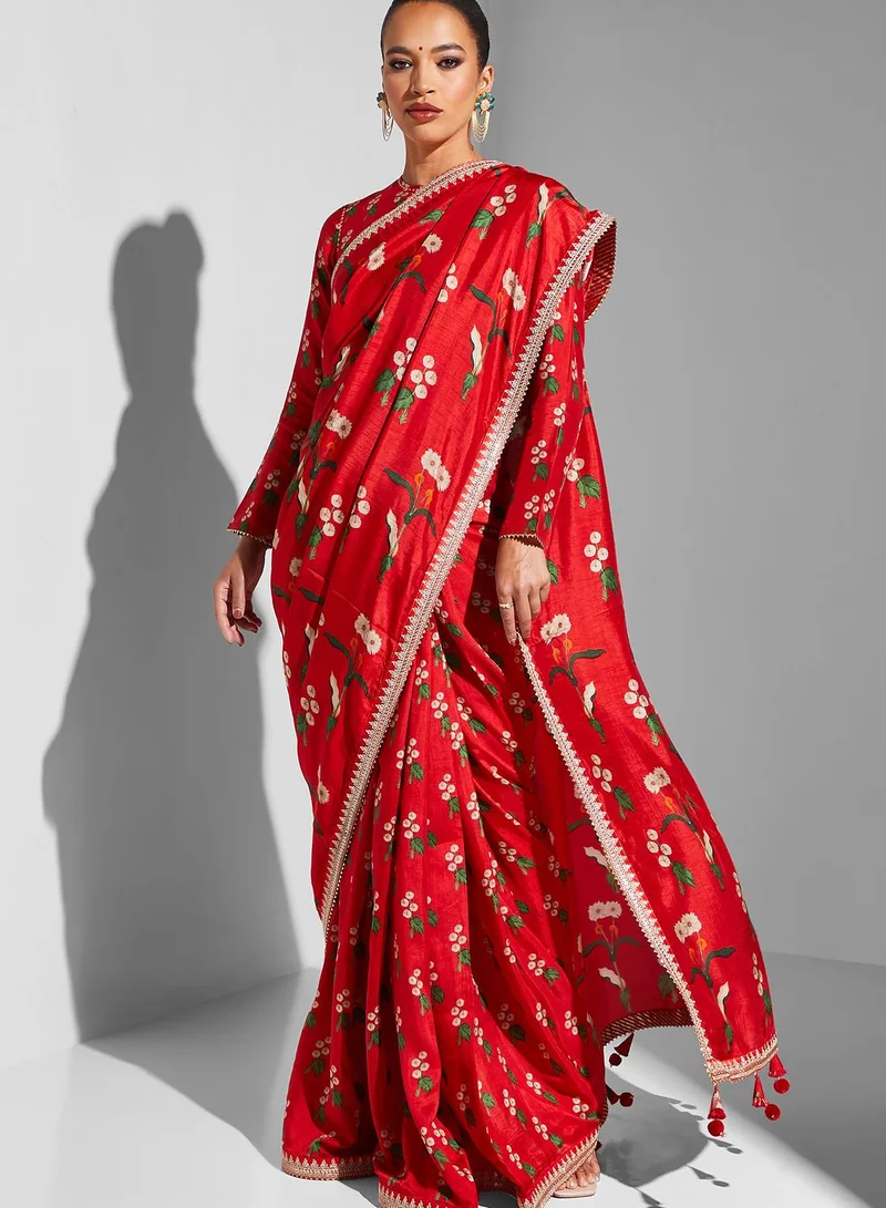 masaba Floral Print Saree