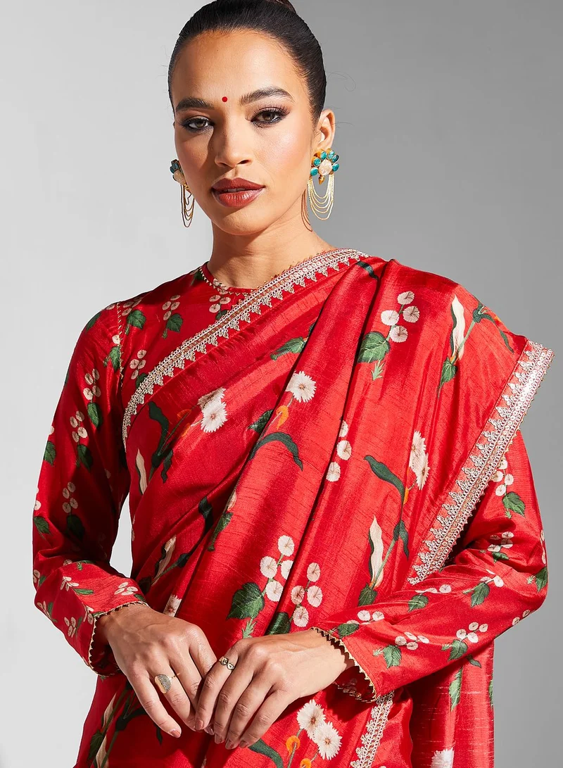 masaba Floral Print Saree
