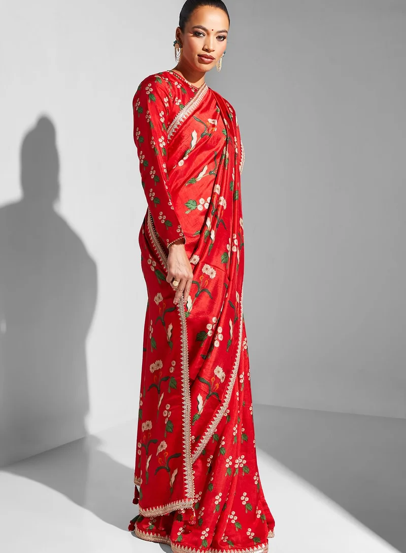 masaba Floral Print Saree