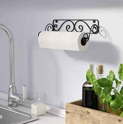 Kundi Kundi Wall Mounted Paper Towel Holder for Kitchen, Toilet, Bar, Office, Restaurant 