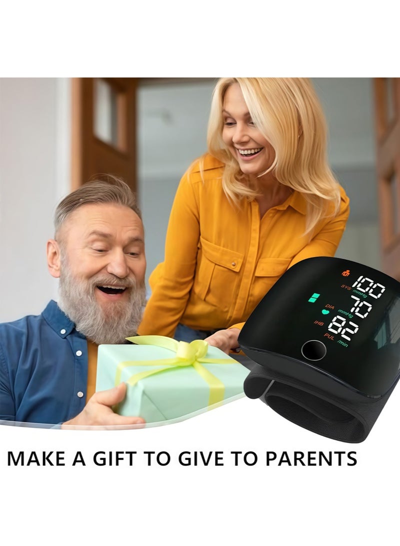 جهاز قياس ضغط الدم من المعصم، قابل لإعادة الشحن، شاشة رقمية LCD، حجم قابل للتعديل - Image 4