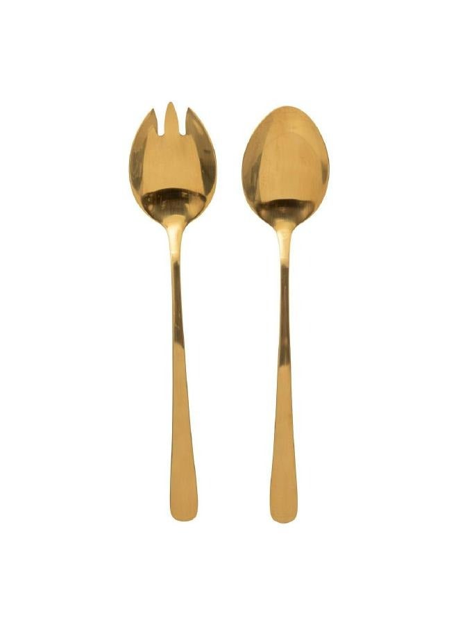 لوفت سلطة، أدوات مائدة، مجموعة من 2، ذهبي، ستانلس ستيل-194918B - Image 3