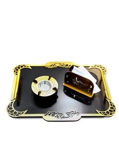 Generic Serving Set ( Laser Wooden Tray & Incense Burner & Napkin Holder)  - Image 1