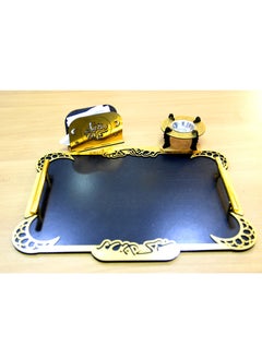 Generic Serving Set ( Laser Wooden Tray & Incense Burner & Napkin Holder)  - Image 2
