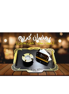 Generic Serving Set ( Laser Wooden Tray & Incense Burner & Napkin Holder)  - Image 3
