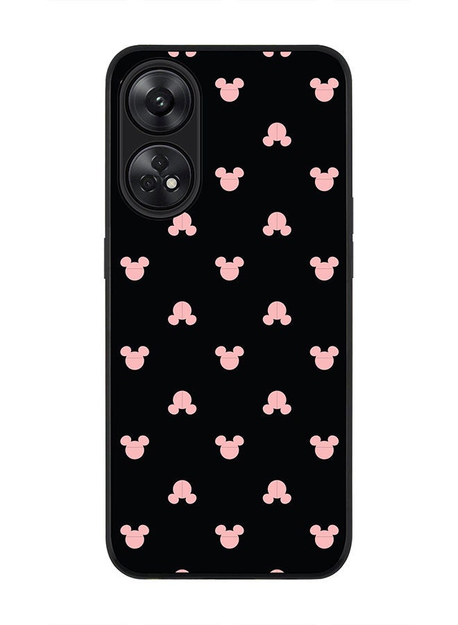 Stylizedd Rugged Black edge case for Reno 8T 4G Slim fit Soft Case Flexible Rubber Edges Anti Drop TPU Gel Thin Cover - Mickey Print - Image 1