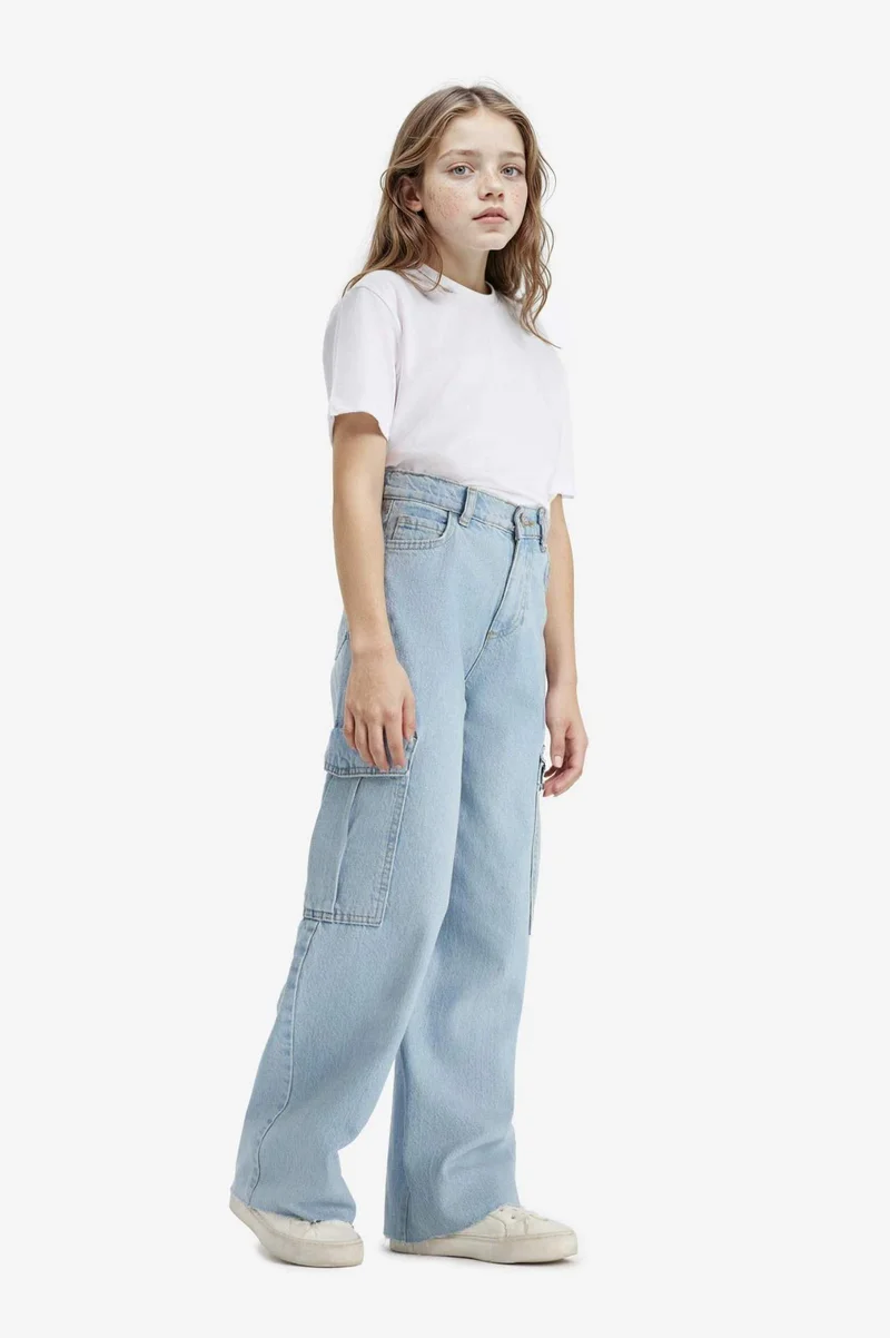 DeFacto Girl Cargo Wide Leg Jeans