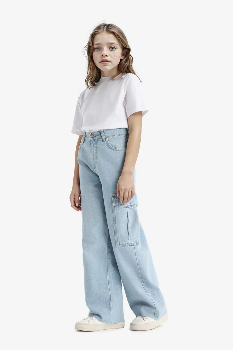 DeFacto Girl Cargo Wide Leg Jeans