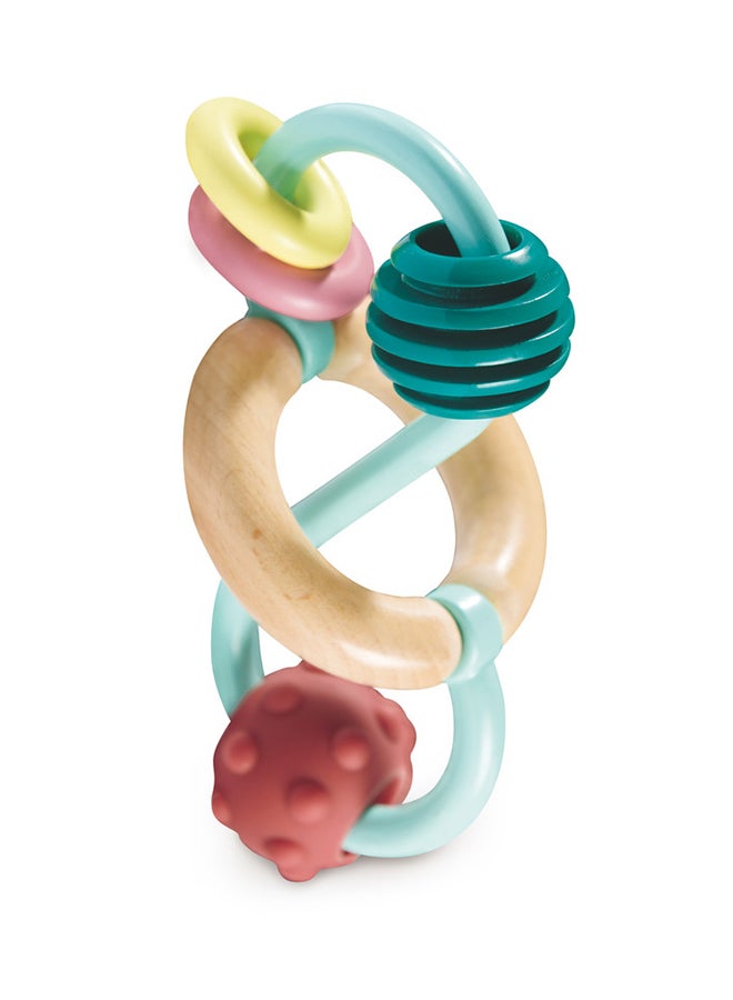 هيب لعبة هابي متاهة الخرز للتسنين للأطفال | متاهة حسية برمز اللانهاية بخرز وأقراص ملموسة | تنمية المهارات الحركية الدقيقة واللمسية | آمنة من عمر 0 شهر - Image 1