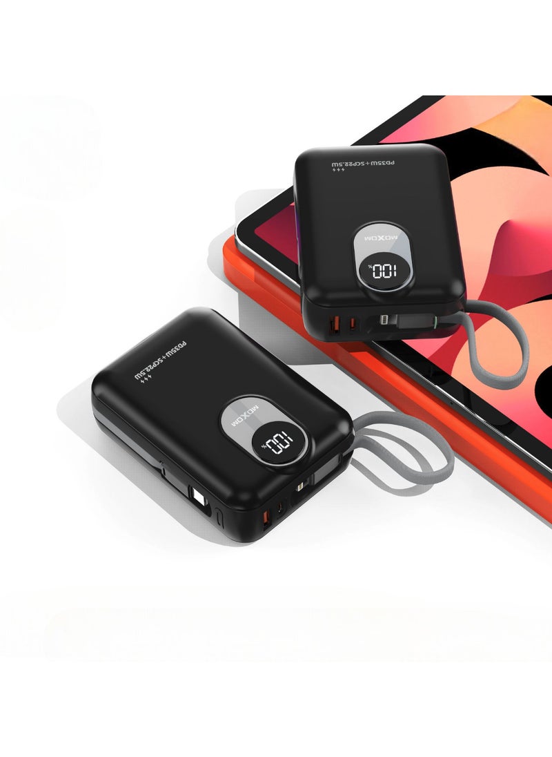 MOXOM Moxom MX-PB159 20,000mAh Power Bank with PD35W, SCP22.5W Fast Charging, Type-C and Lightning Cables, LCD Display  - Image 2