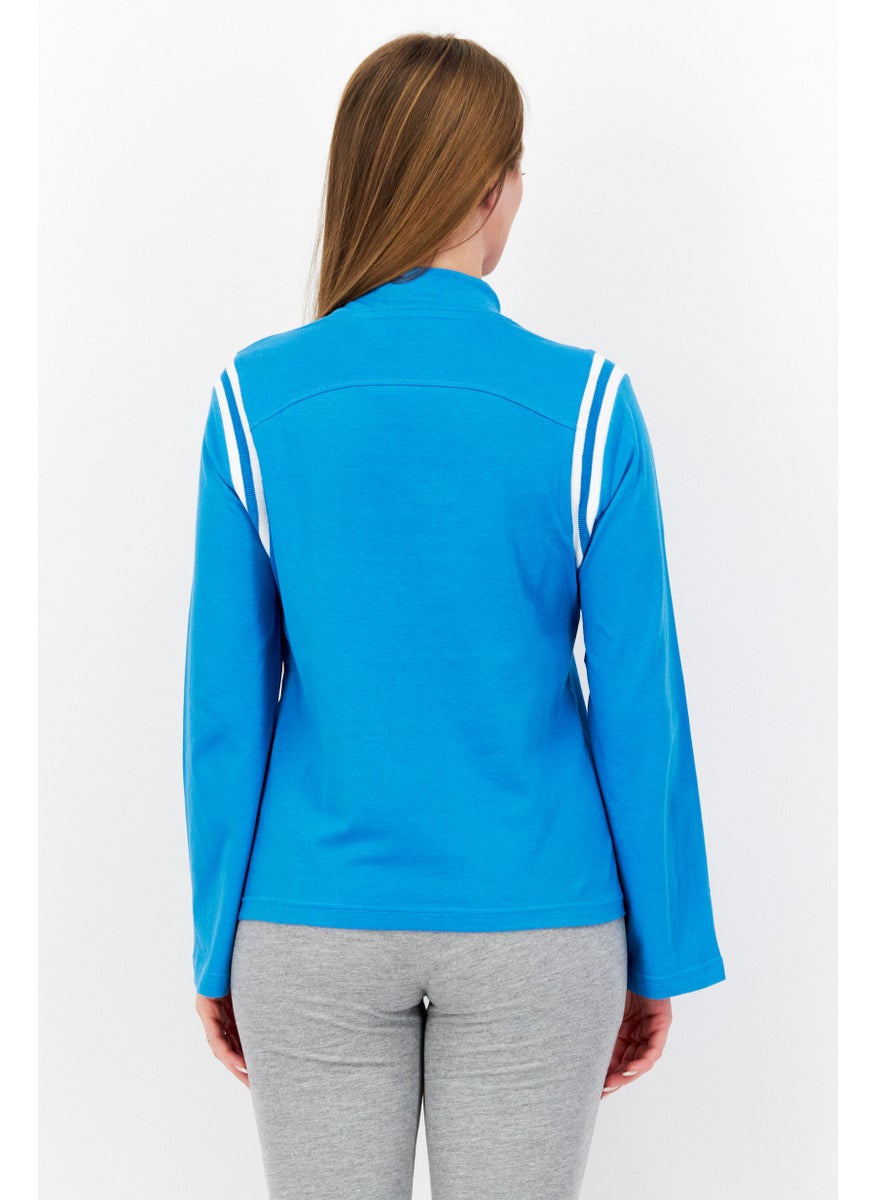 umbro Women Sportswear Fit Long Sleeve Training T-Shirt, Blue  - Image 2