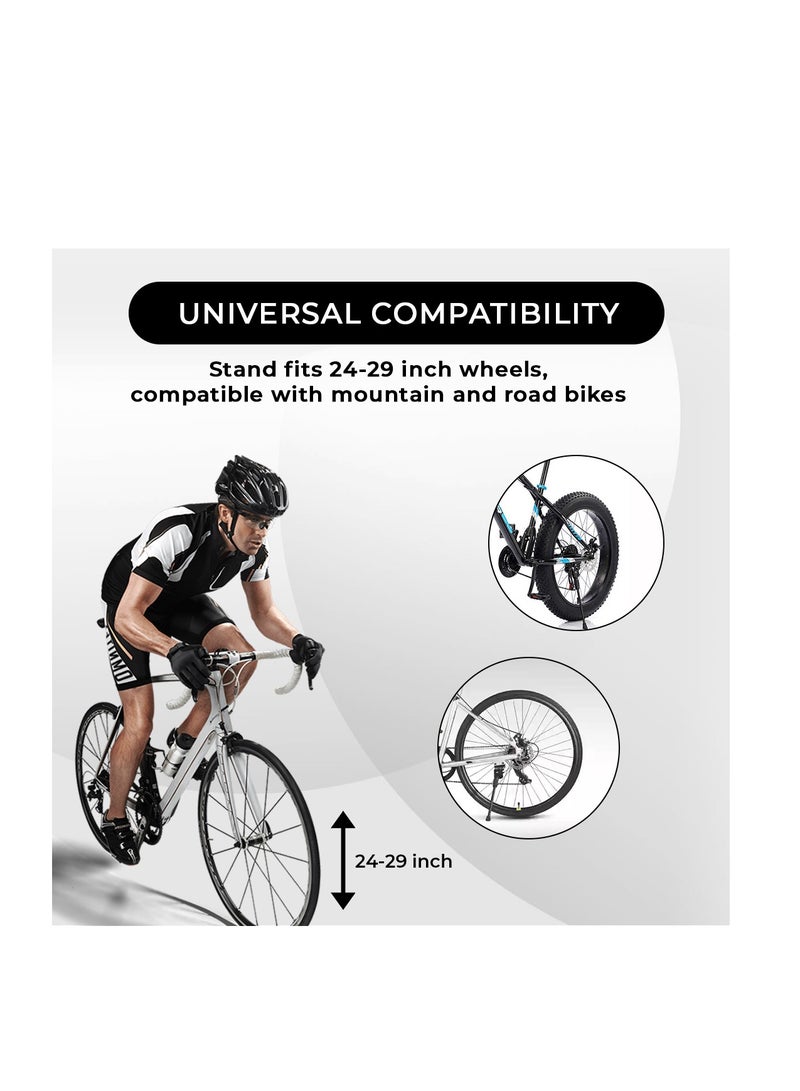 ENDLESS  EL1054 Cycle Stand can Adjustable Between 24-29 Inch | Black | Material : Aluminium Alloy | High Quality Bike Side Kickstand with Double Nut | For All types Cycles or Bikes - Image 3