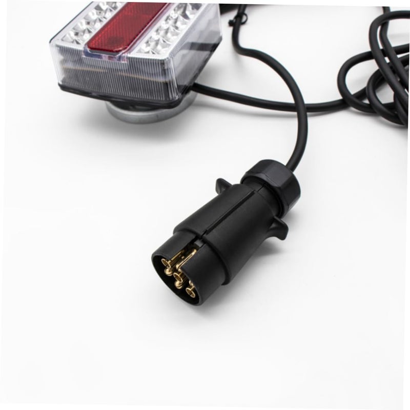 قطتان من مجموعة أضواء مؤخرة مقطورة مغناطيسية LED حمراء مع إشارات انعطاف وأضواء فرامل وإشارات تحديد - Image 4